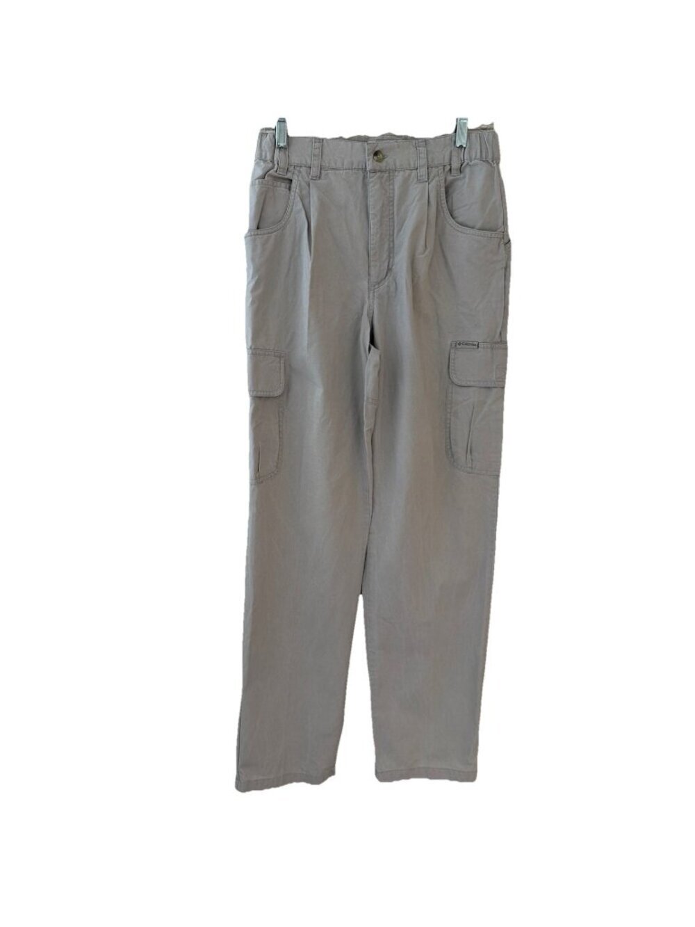 Vintage Columbia Men's Cargo Pants Size 30x31 Beige Utility 100% Cotton Outdoors